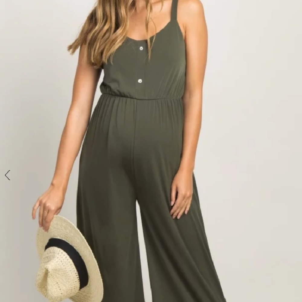 Green Maternity Jumpsuit